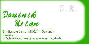 dominik milan business card